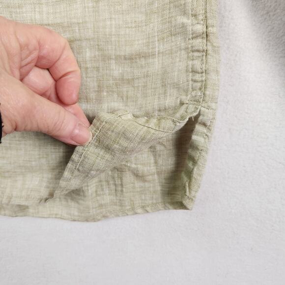 Comstock Co Mens SM 100% Linen Shirt Natural Beige Long Sleeve Button Down EUC - Picture 9 of 16